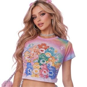 Dolls Kill x Care Bears “Sharing is Caring” Baby Tee | Size Small